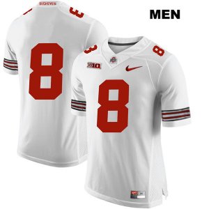 Men's NCAA Ohio State Buckeyes Kendall Sheffield #8 College Stitched No Name Authentic Nike White Football Jersey CT20I15QD